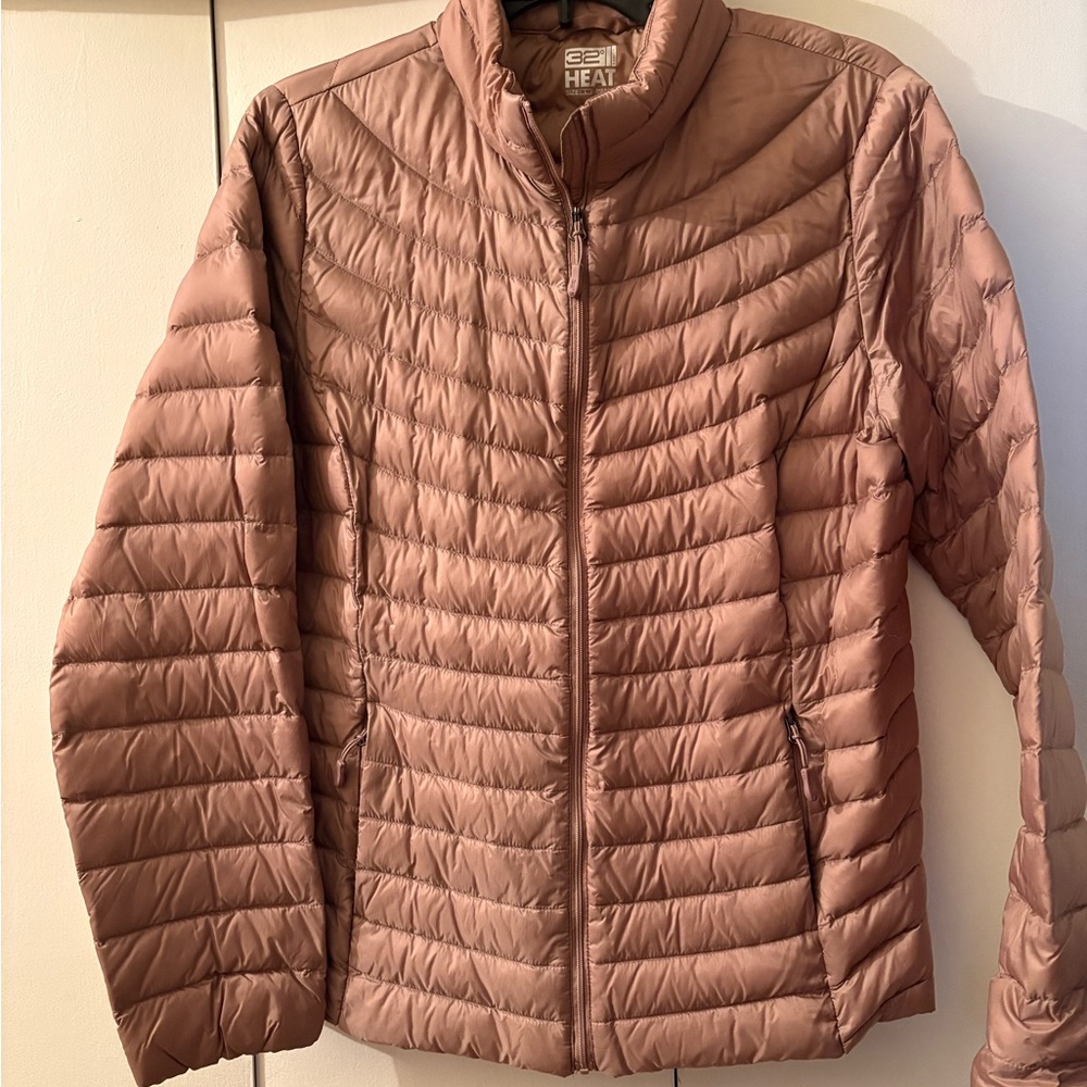 32 Degrees Women's Beige Puffer Jacket